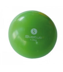 Balón medicinal de 1,5 kg para fitness Ø 12,50 cm. Color verde