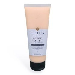 Baume de coco, orange et huile d'olive. 240 ml