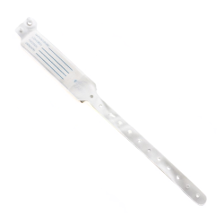 Brazalete identificador para adulto, color blanco. Caja de 100 unidades