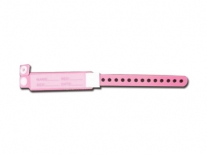 Brazalete identificador recién nacido rosa. Caja de 100