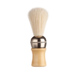 Professional shaving brush, medium size. White color.