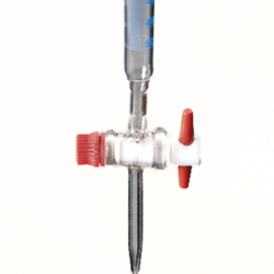 Burette Mohr classe AS avec robinet droit en PTFE et bande Schellbach, 25 ml