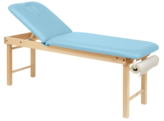 Table fixe en bois, 2 corps, dossier normal, hauteur fixe. Plusieurs couleurs et dimensions