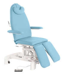 Camilla-sillón eléctrico podología con brazos elevables, 62 x 188 cm. Varios colores