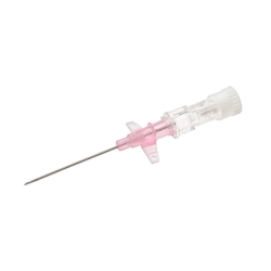Catéter IV periférico de PU con alas, 1,00 mm/20 G x 32 mm. Caja de 50 unidades