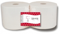 Cellulose industrielle pâte pure 2 couches. 2 rouleaux de 25,5 cm x 430 m.