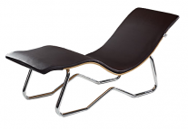 Chaise longue de madera Re-Wave, patas cromadas. Varios colores | Camillas Lemi Masaje SPA | Envío Gratuito a partir de 100€