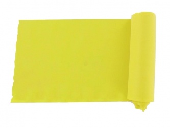 Cinta elástica sin látex, 5.5m, color amarillo, resistencia muy suave