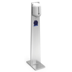 Columna de desinfección de acero inox. con jabonera electrónica