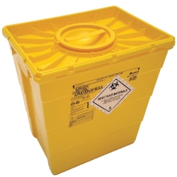 Contenedor de residuos 30 litros, tapa doble | CONTENEDORES DE AGUJAS Y RESIDUOS