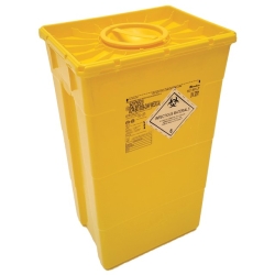 Contenedor de residuos 60 litros, tapa doble | CONTENEDORES DE AGUJAS Y RESIDUOS