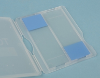 Caja de plástico para 2 portaobjetos con apertura bisagra | PORTAMUESTRAS Y SPRAYS