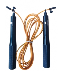 Cuerda para saltar ajustable con empuñaduras de aluminio. Color naranja | CUERDAS