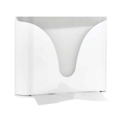 Dispensador compacto de toallas engarzadas “V y “W”, ABS blanco