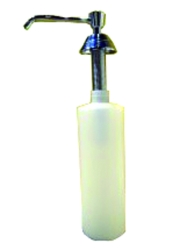 Dispensador de jabón líquido manual de latón cromado empotrable encimera 0,5 L