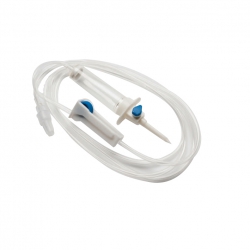 Conjunto de infusão luer lock sem ftalatos, estéril