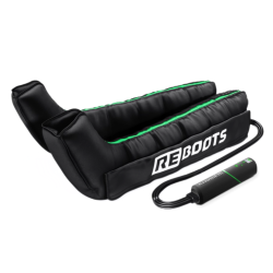 Équipe de pressothérapie sportive portable Reboots Go Lite avec des bottes à 4 chambres. Plusieurs tailles