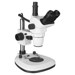 Estereomicroscopio triocular Zoom SQF-L-LED. Objetivos: 13,4X y 90X