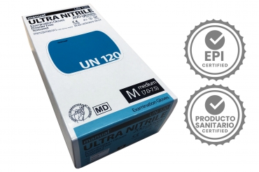 Guantes de nitrilo azul sin polvo Ultra LS. Talla XL. Caja de 180 unidades | Guantes de nitrilo sin polvo