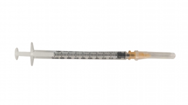 Jeringa de insulina 1ml sin residuo con aguja 25G - 0.5x16 mm. Caja de 100 unidades | JERINGAS DE INSULINA 3 CUERPOS CON AGUJA