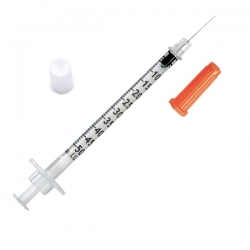 Jeringa insulina 0,5 ml. con aguja 0,33 x 12mm. ICO PLUS 3. Caja 100 unidades