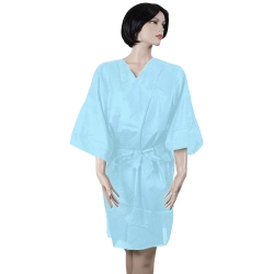 Kimono de polipropileno de 30gr. Color azul | VESTUARIO DE PACIENTE