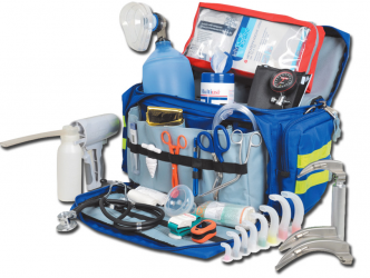 Kit de emergencia completo en bolsa azul, 55 x 35 x 32 cm