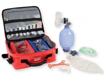 Adult resuscitator kit with carrying bag