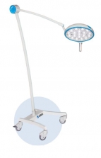 Lámpara con base rodable IGLUX y color ajustable | Lámparas cirugía base rodable