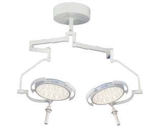 Lampe de chirurgie à double bras LED 150FP, Dr.Mach. Ancrage au plafond jusqu'à 3m
