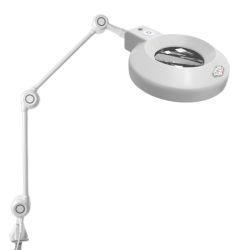 Lámpara L88-LED con lupa de 3 aumentos, 2250lux a 50cm. Anclaje a mesa