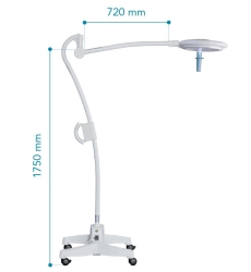 Lámpara de cirugía de base rodable MIMLED 600 - 60000 lux a 1 m regulable en intensidad