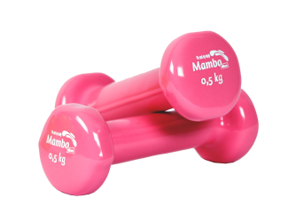 Mancuerna de hierro de 0.5kg. Color rosa | MANCUERNAS Y PESAS FITNESS