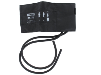 Pediatric cuff (35 x 11 cm) with two tubes. Black nylon.