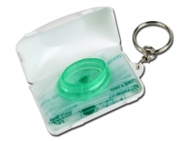 Disposable mouth to mouth mask on keychain