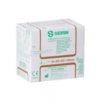 Agujas Seirin J-Type 0.30x30, color marrón. 100 uds por caja | AGUJAS SEIRIN J-TYPE