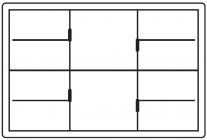 Separación variable y deslizante para cesta de 60x40x10 cm. 10 compartimentos | ACCESORIOS ARMARIOS ISO