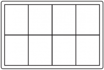 Separación variable para cesta de 60x40x10 cm. 8 compartimentos | ACCESORIOS ARMARIOS ISO