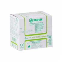 Agujas Seirin J-Type 0.14x30, color verde claro. 100 uds por caja | AGUJAS SEIRIN J-TYPE