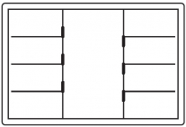 Separador variable y deslizante para cesta de 60x40x10 cm. 6 compartimentos