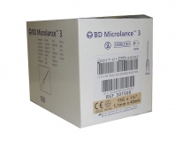 Aguja hipodérmica BD Microlance 1,1 mm x 40 mm. 19G X 1 1/2 Caja de 100