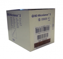 Aguja hipodérmica BD Microlance 0,45 mm x 10 mm. 26G Caja de 100 | Agujas hipodérmicas BD microlance
