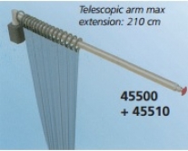 Brazo telescópico para cortinas, máximo 210 cm