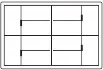 Separador variable y deslizante para cesta de 60x40x10 cm. 12 compartimentos | ACCESORIOS ARMARIOS ISO