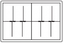 Separador variable para cesta de 60x40x20 cm. 12 compartimentos