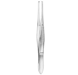 Micro pinza Graefe fina recta 1x2 dientes, 10,5cm | ORL