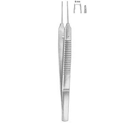 Micro pinza para ligaduras recta 1x2 dientes, 14cm