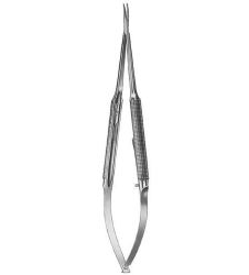 Micro porta-agujas recto con mango redondo, 18cm | Instrumentos para suturas