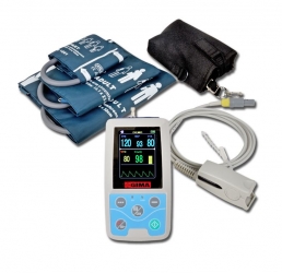 Monitor ambulatorio de presión arterial + tensiómetro + SpO2, con software