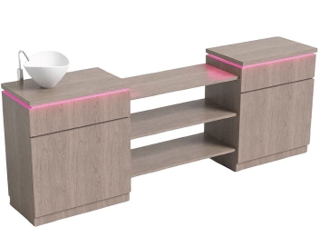 Mueble modular con 2 cajones y 3 estantes, 210x108,5x45cm. Varios colores | Muebles adicionales - Lemi